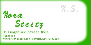 nora steitz business card